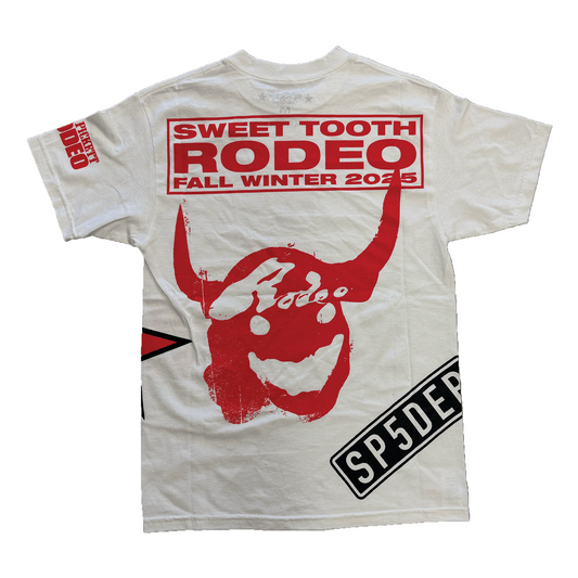 SP5DER RODEO HORNS TEE WHITE