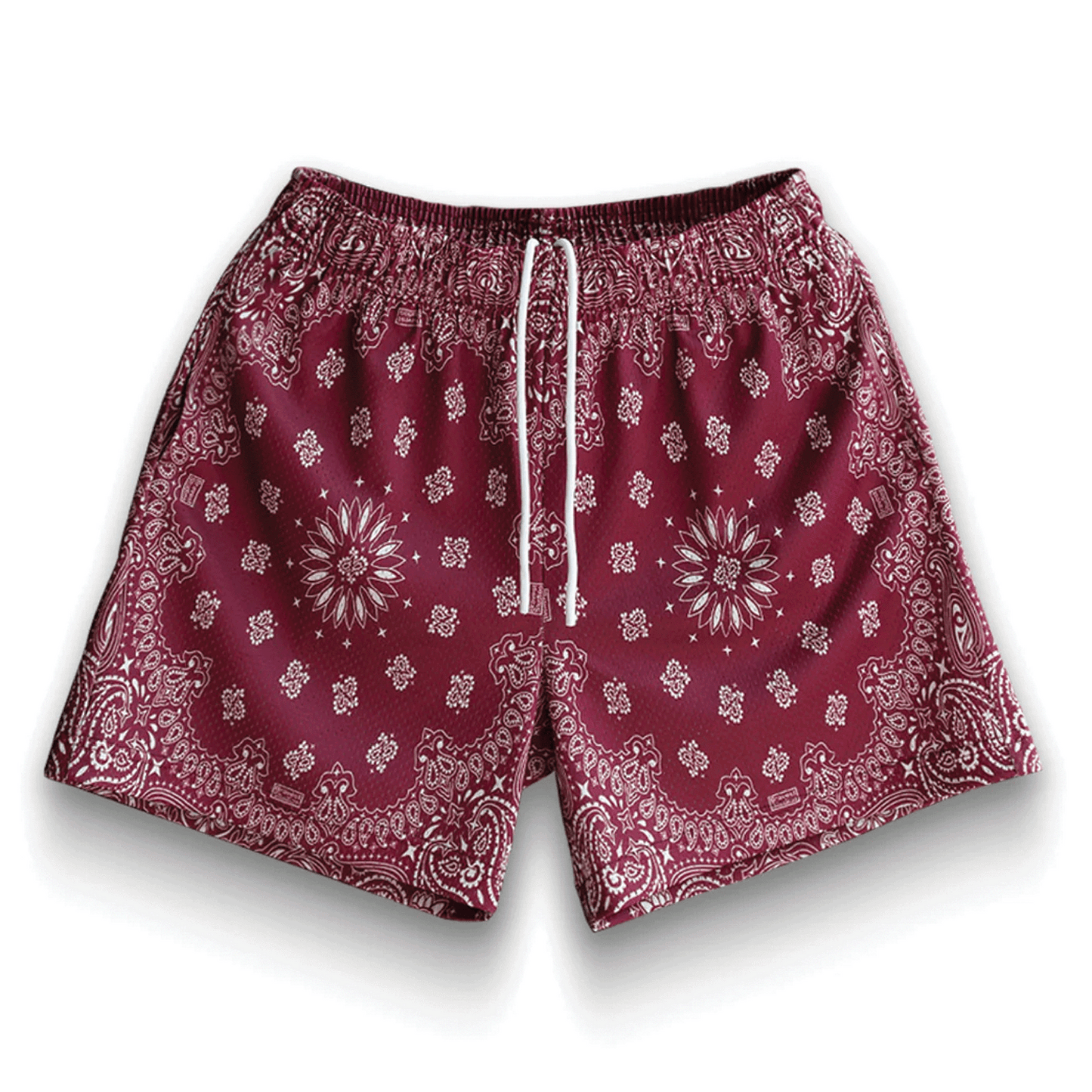Bravest Burgundy Paisley Shorts