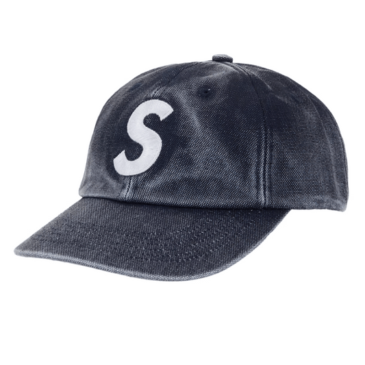 Supreme Pigment Coated S Logo 6-Panel Cap (SS26) Navy