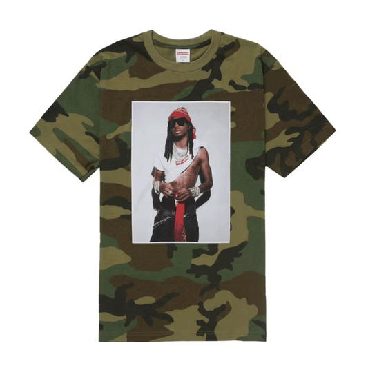 Supreme Playboi Carti Tee Woodland Camo