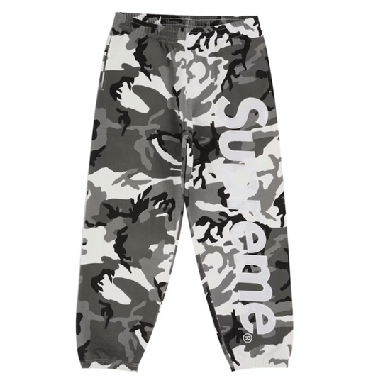 Supreme Satin Applique Sweatpant Snow Camo