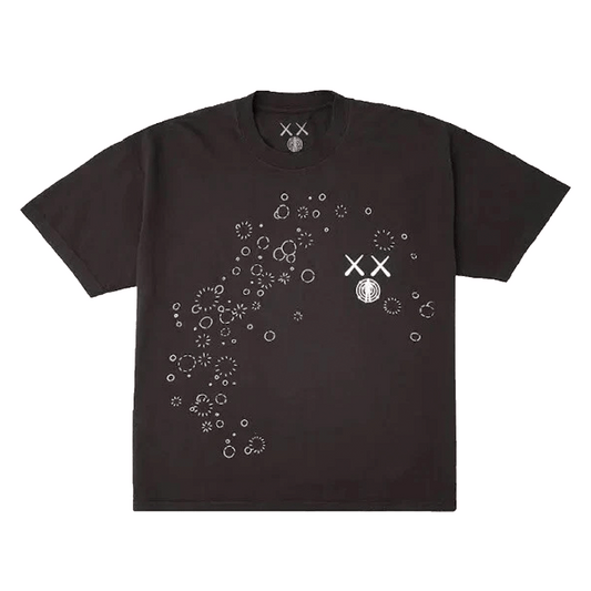 KAWS For Kid Cudi Moon Man GID Tee Vintage Black