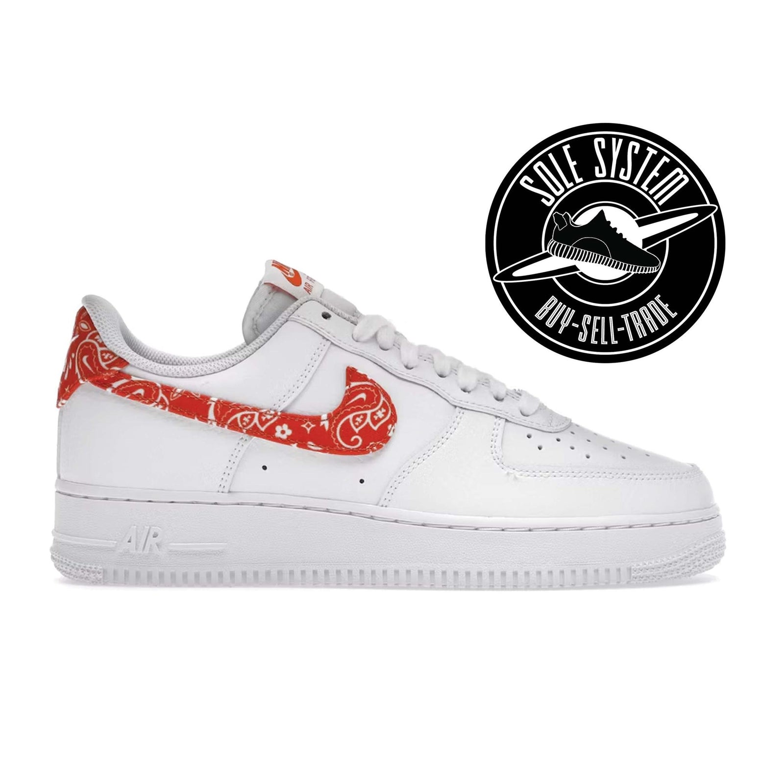 Nike Air Force 1 Low Orange Paisley - Size 5.5 Women