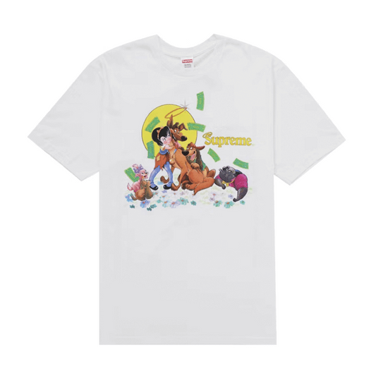 Supreme All Dogs Go To Heaven Tee White