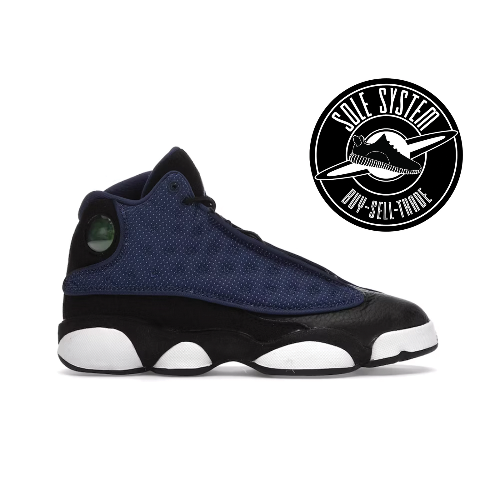 Black and blue jordan 13 online
