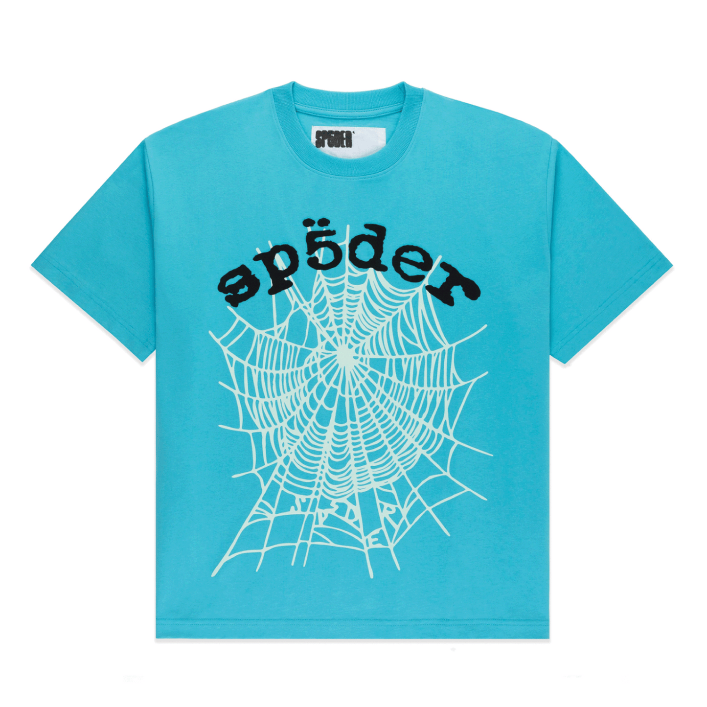 Sp5der OG Web V2 Tee Cyan