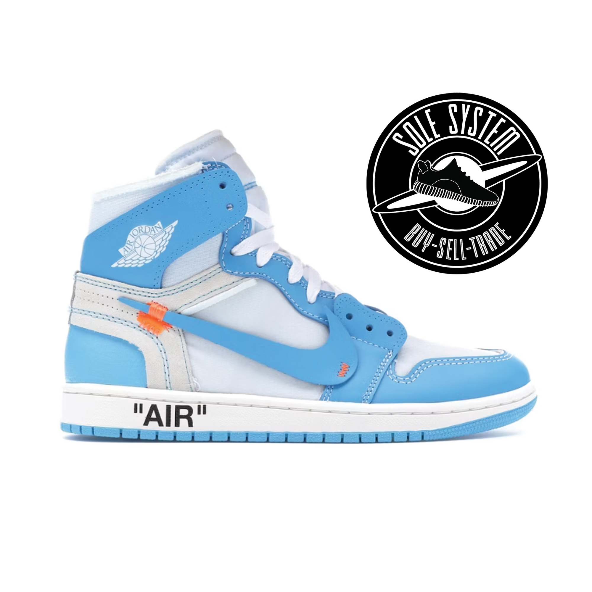 Jordan 1 Retro High Off White UNC Sole System