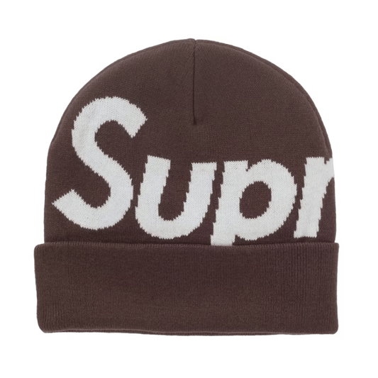 Supreme Big Logo Beanie (FW25) Brown