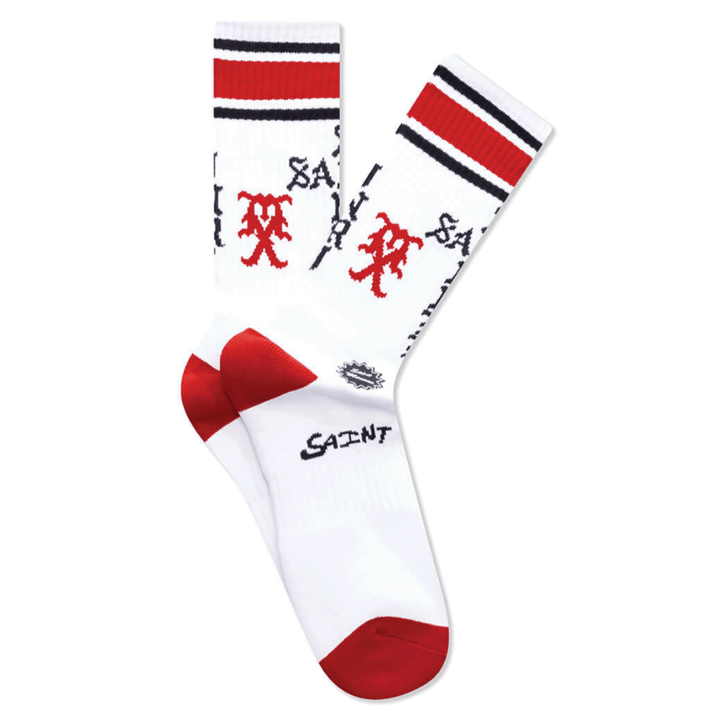 Saint Michael Sinner Socks White/Red