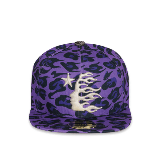 Hellstar Cheetah Print Hat Snapback Purple