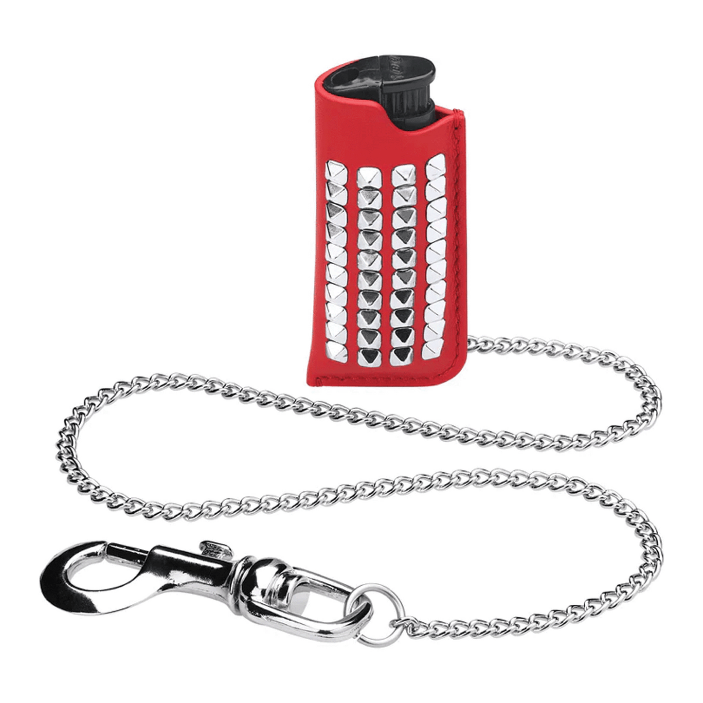 Supreme Studded Leather Lighter Holder Red