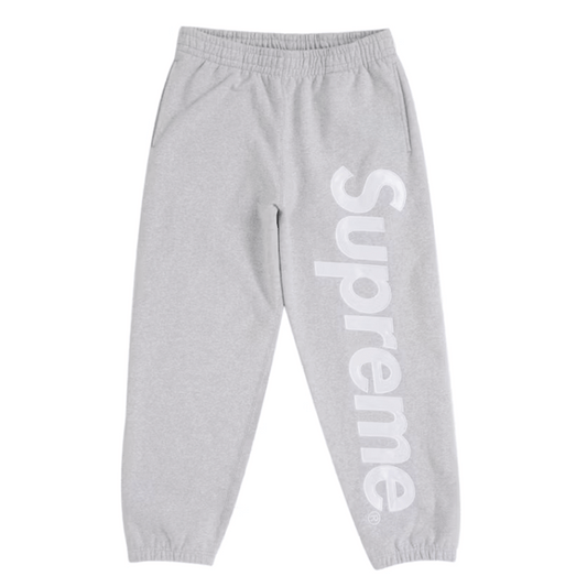 Supreme Satin Appliqué Sweatpant Grey