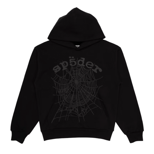 Sp5der Phantom Web Hoodie Black