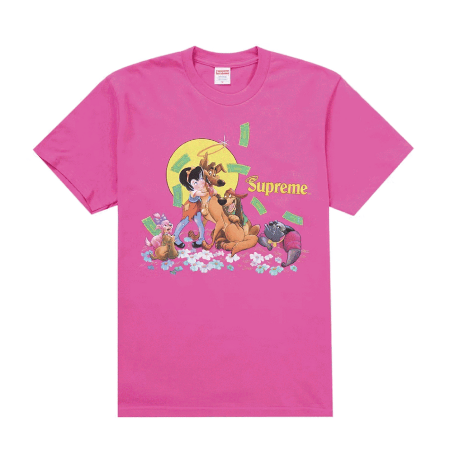 Supreme All Dogs Go To Heaven Tee Fuchsia