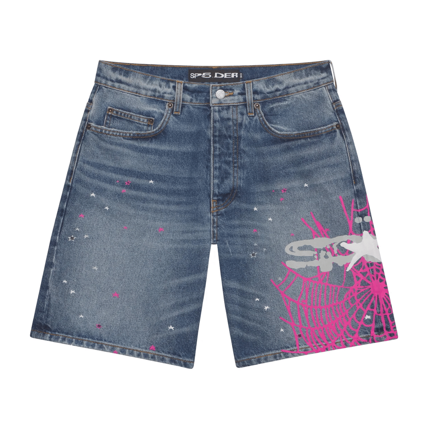 SP5DER HEAVY WEB DENIM SHORT LIGHT BLUE