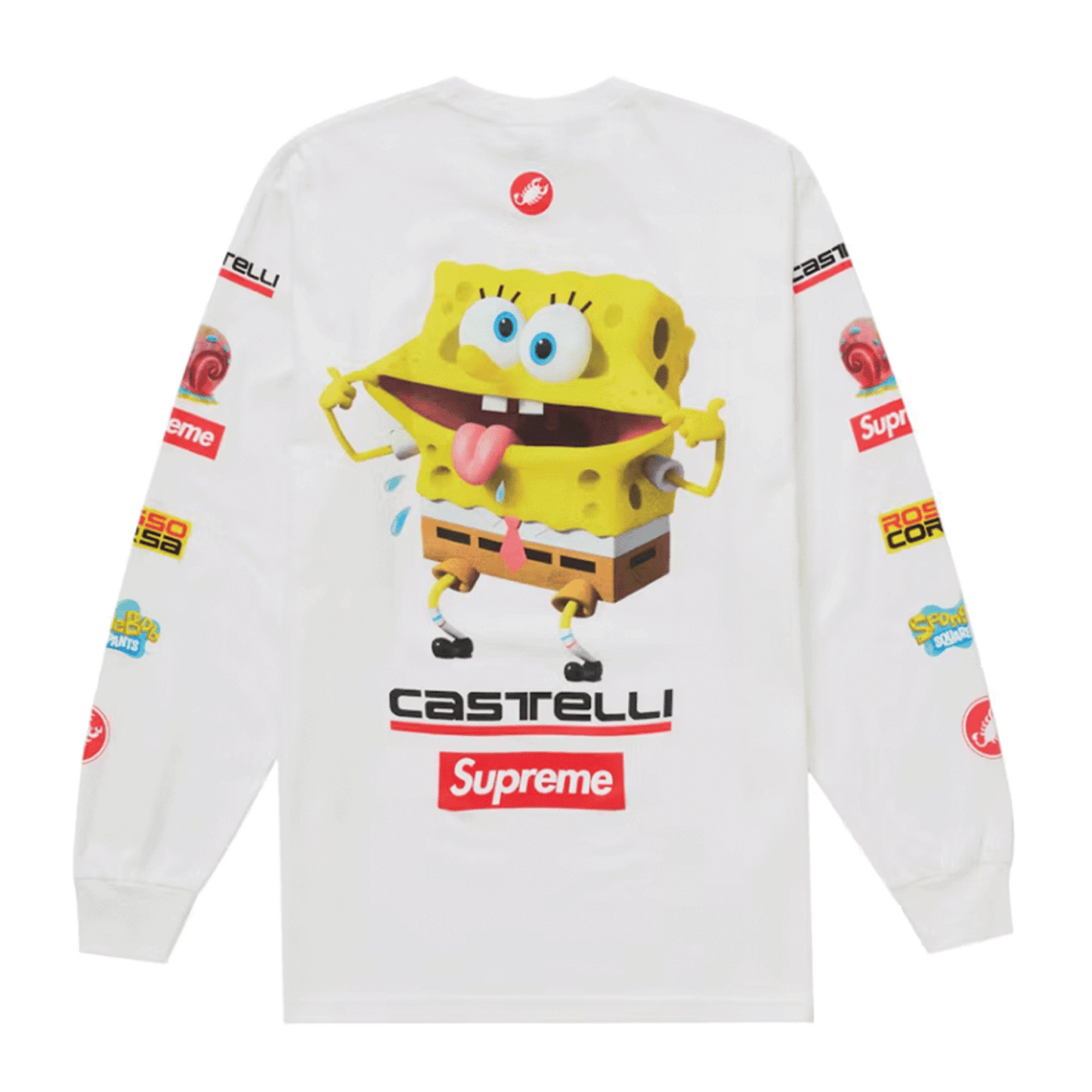 Supreme SpongeBob/Castelli Racing L/S Tee White