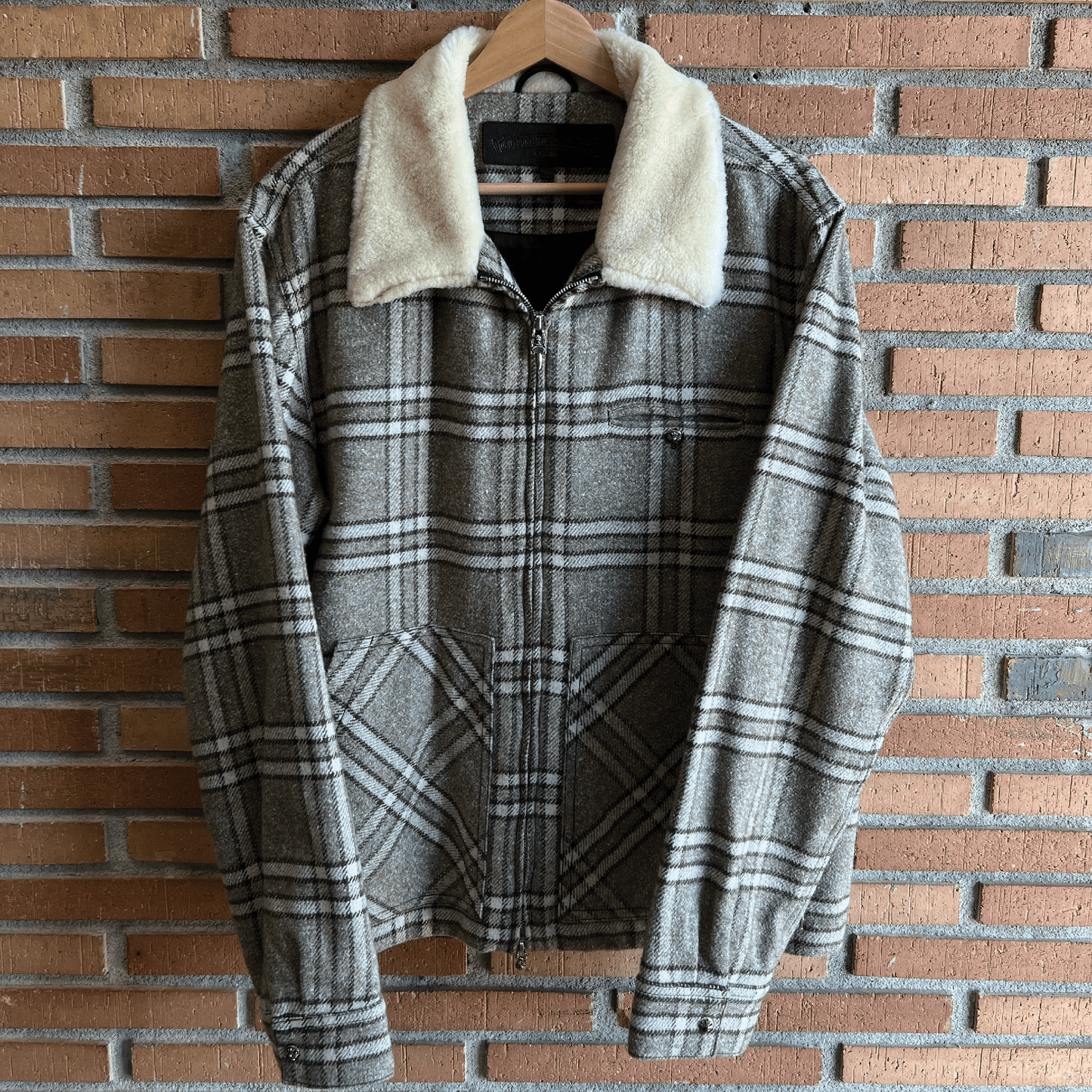 Chrome Hearts Fur Collar Zip Up Jacket