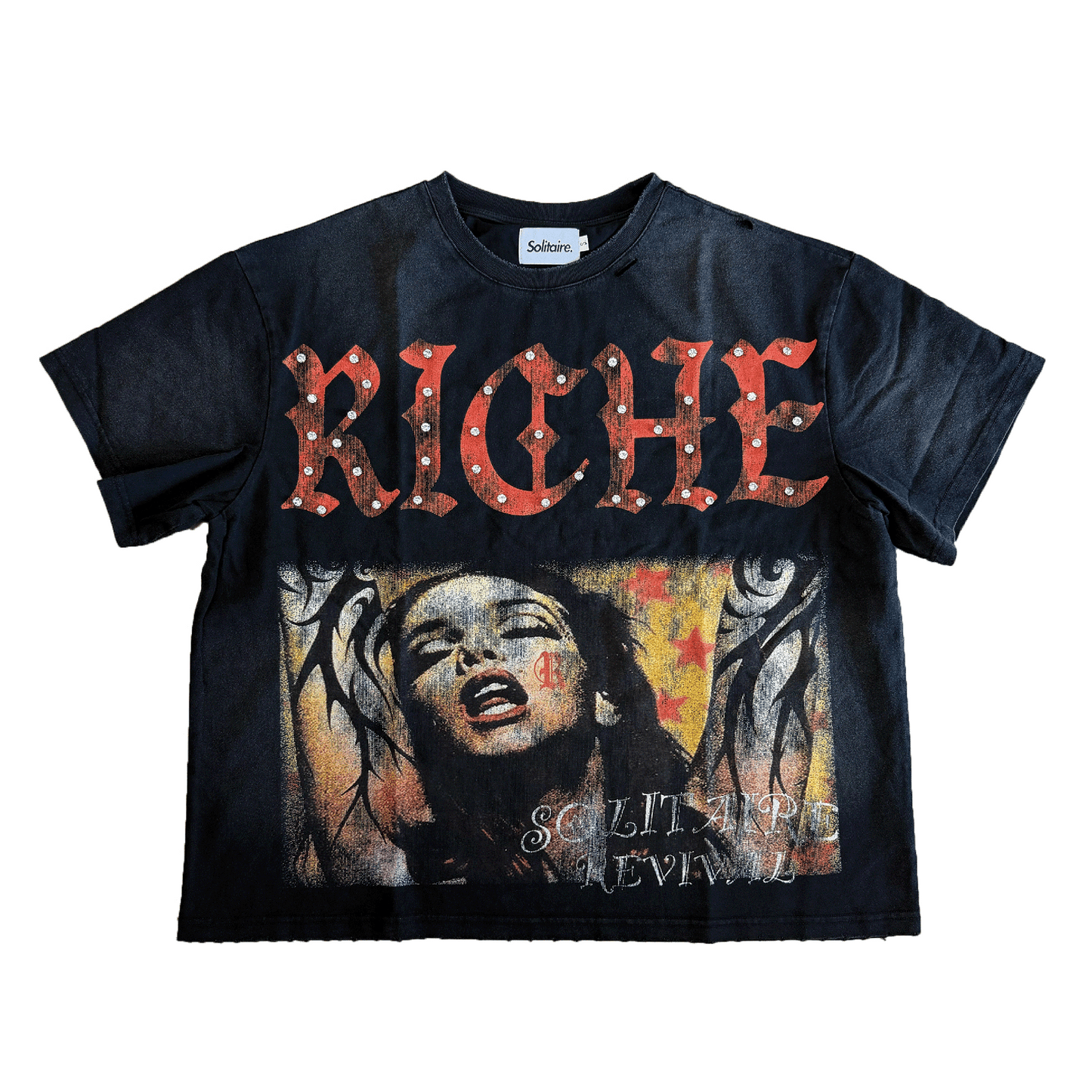 Solitaire Riche Black T-Shirt