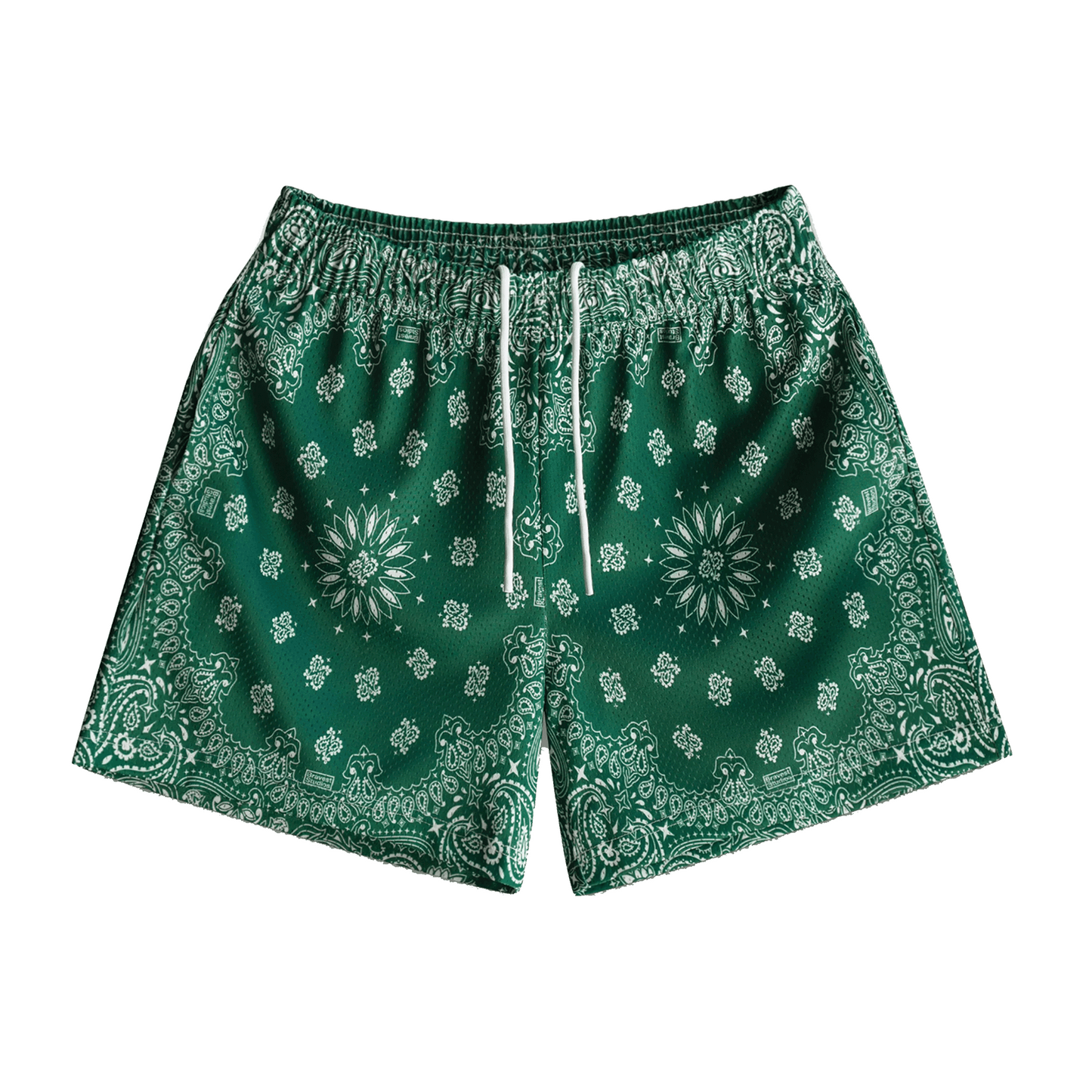 Bravest Green Paisley Shorts