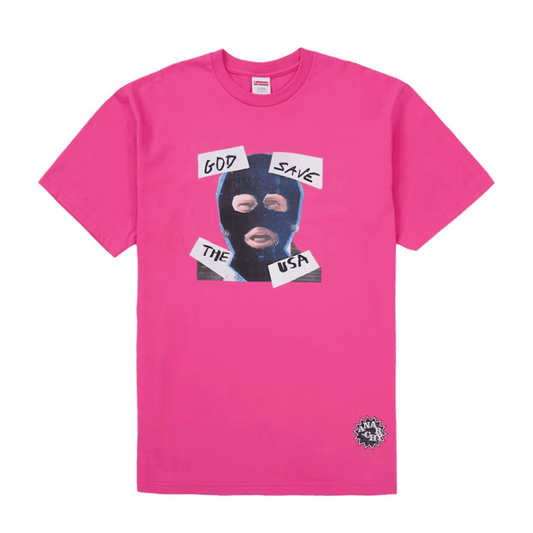 Supreme God Save Us Tee Fuchsia