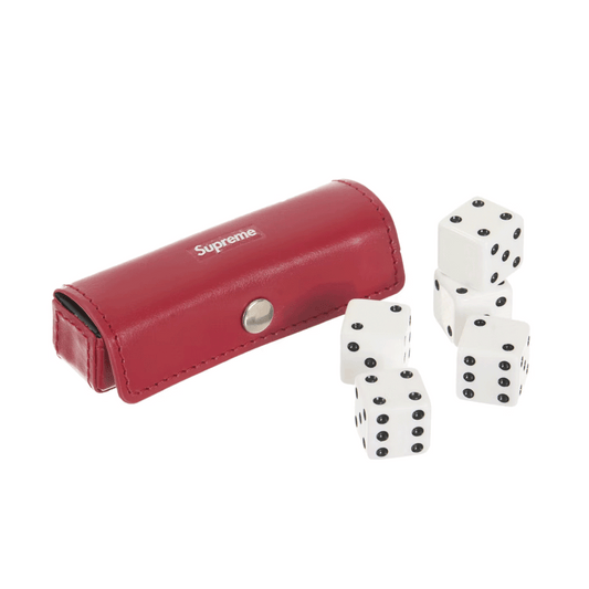 Supreme Leather Dice Set Red