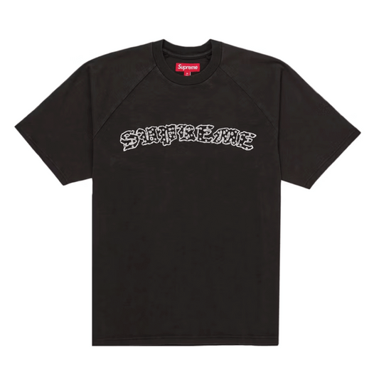 Supreme Rhinestone Raglan S/S Top Black