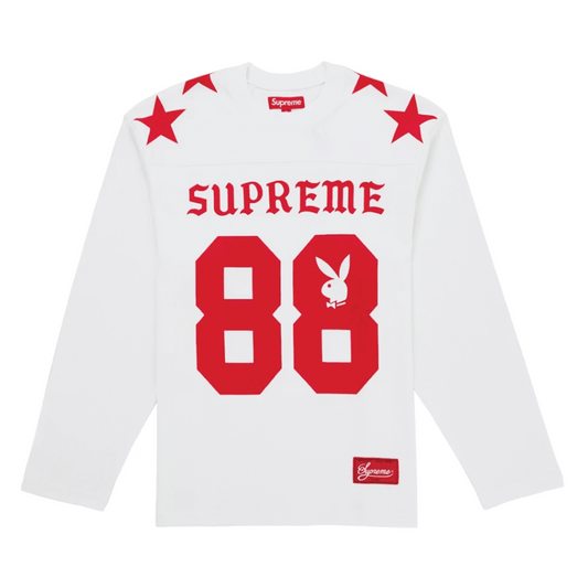 Supreme Playboy L/S Football Top White
