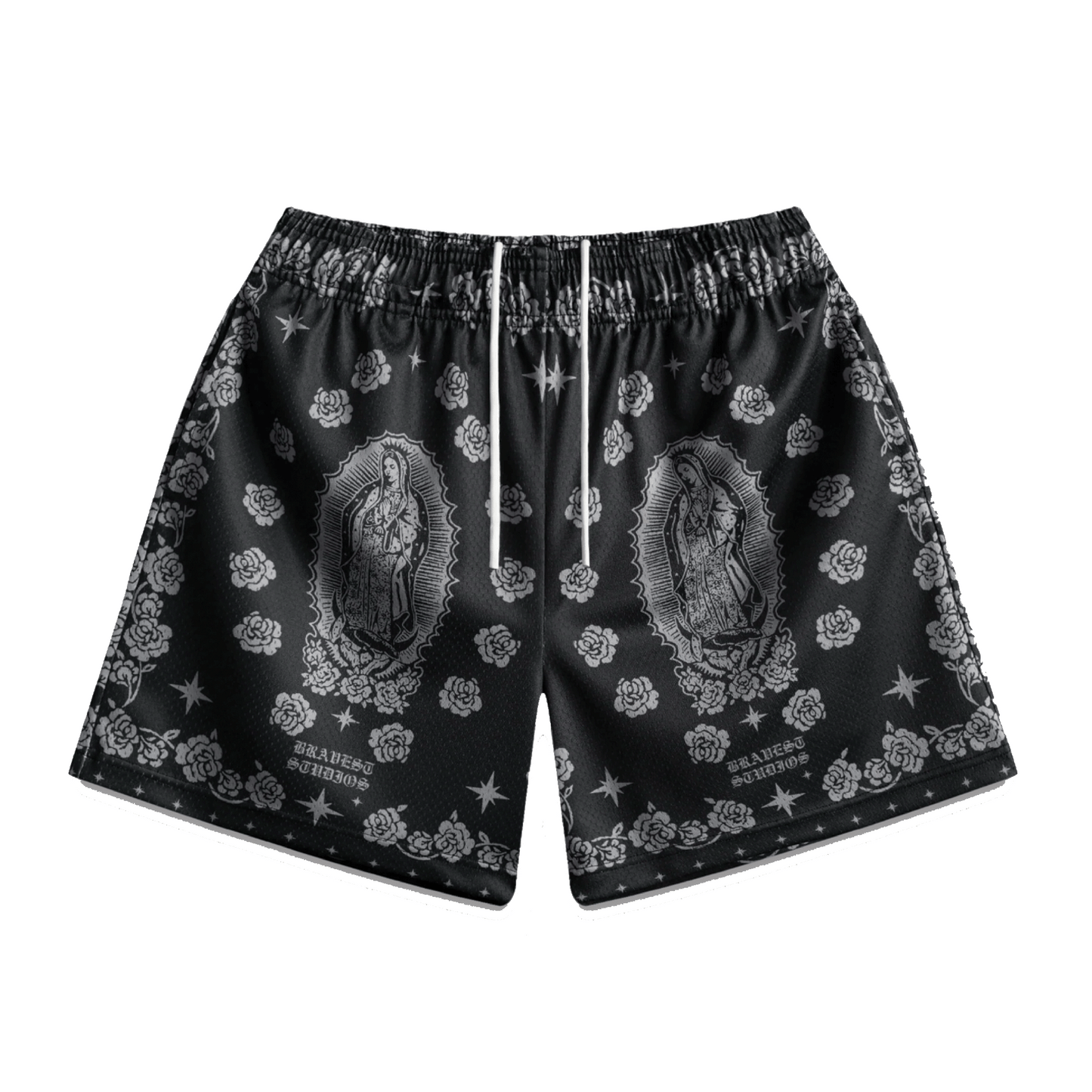 Bravest Black Grey Mary Shorts