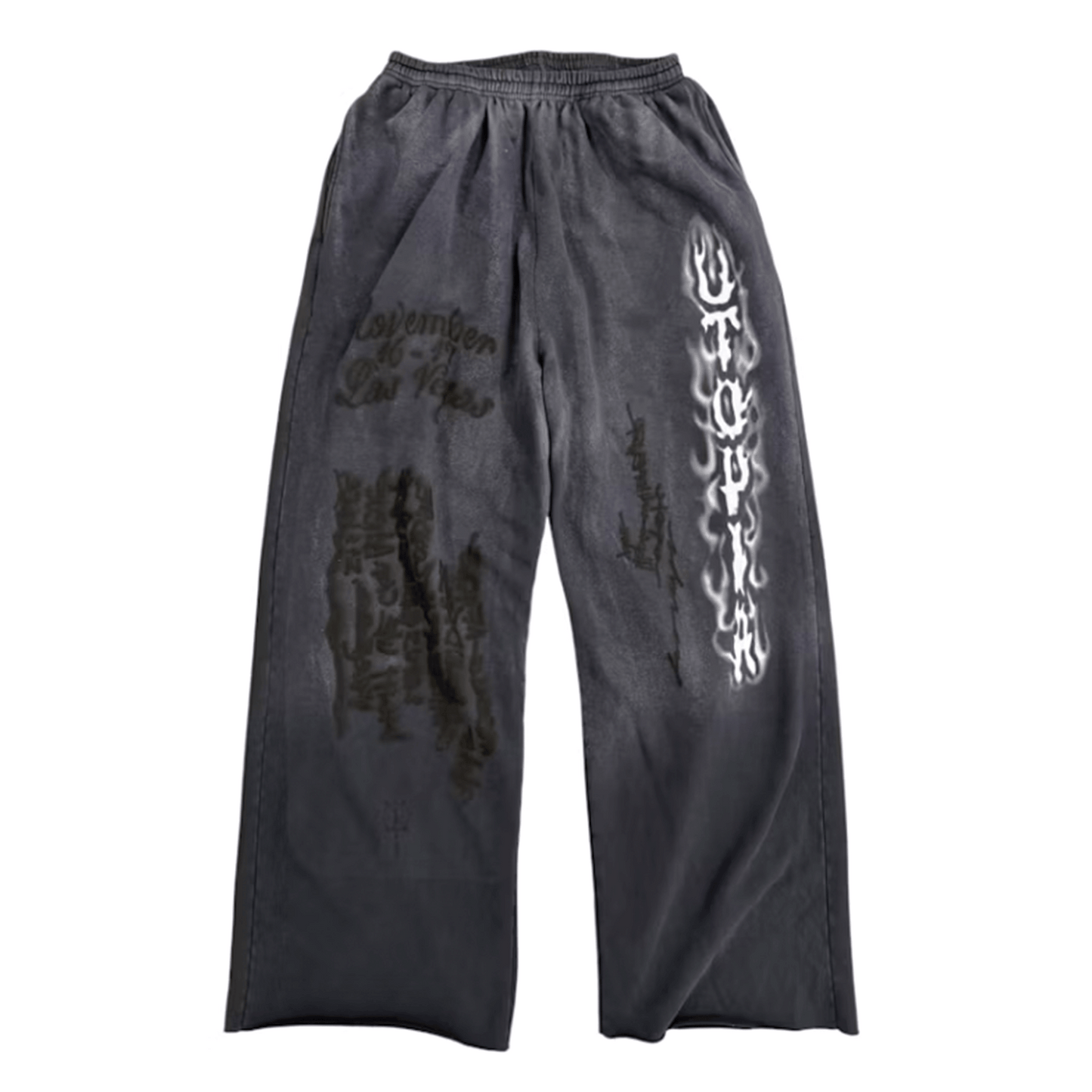 Travis Scott Utopia Flame Sweatpants Black