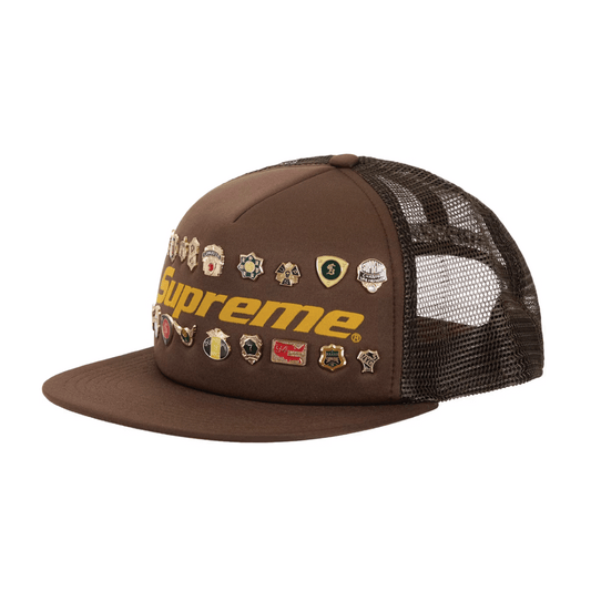 Supreme Pins Mesh Back 5-Panel Brown