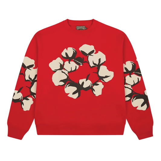 Denim Tears x CPFM Cactus Tears Crewneck Red