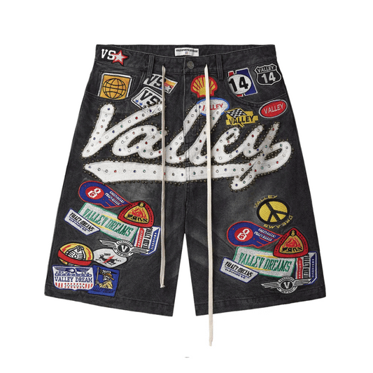 Vale Forever Black 1980s Jorts Black