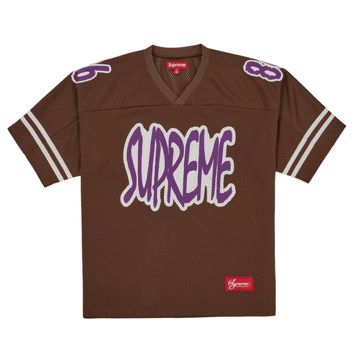 Supreme Reflective Football Jersey Brown