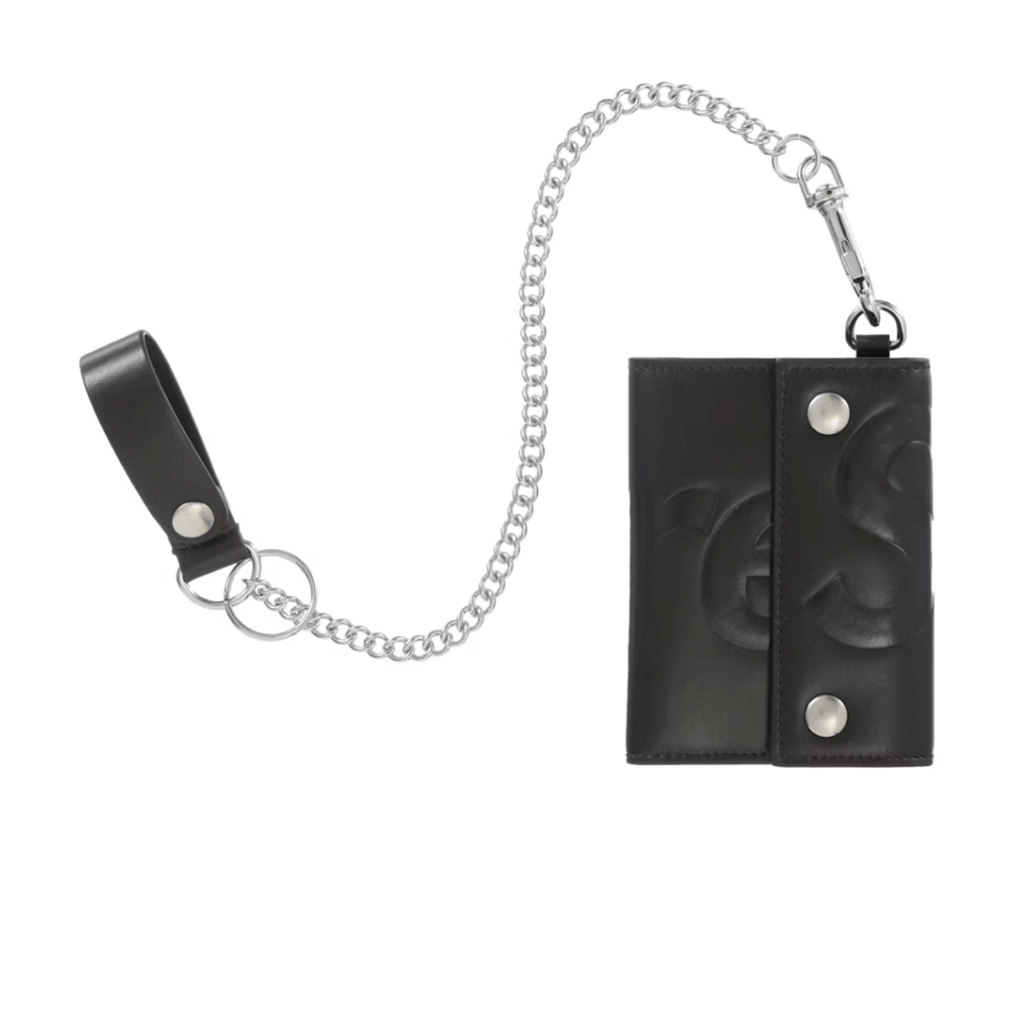 Supreme Leather Chain Wallet Black