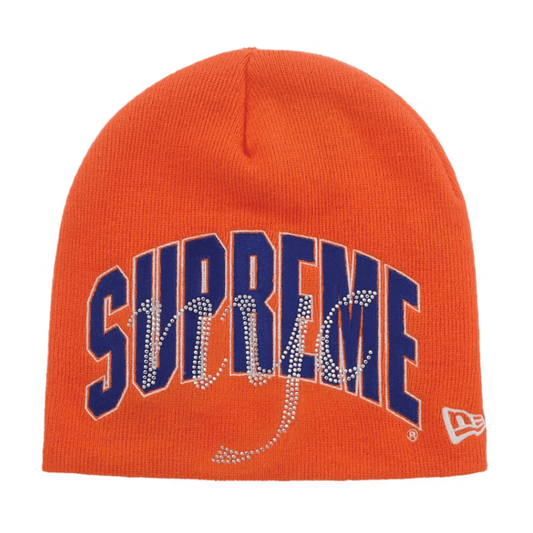 Supreme New Era Rhinestone Beanie (SS26) Orange