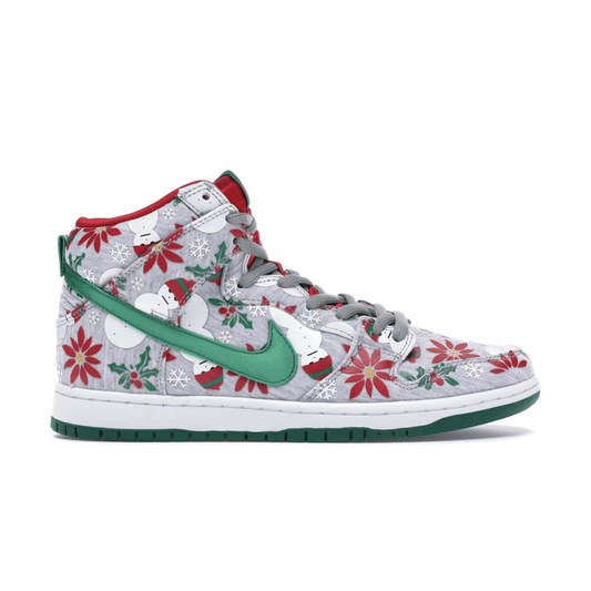 Nike SB Dunk High Concepts Ugly Christmas Sweater Grey