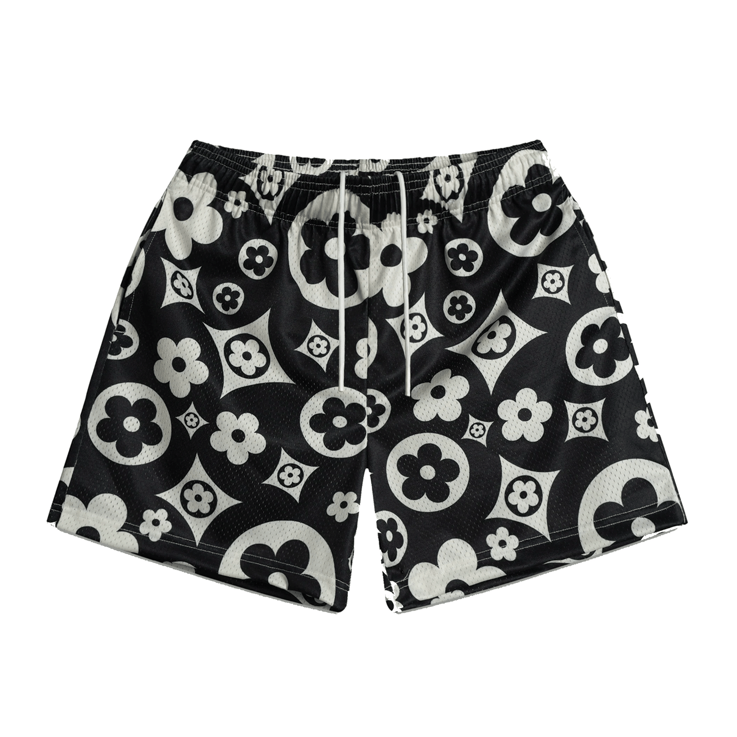 Bravest Flower Shorts Black Cream