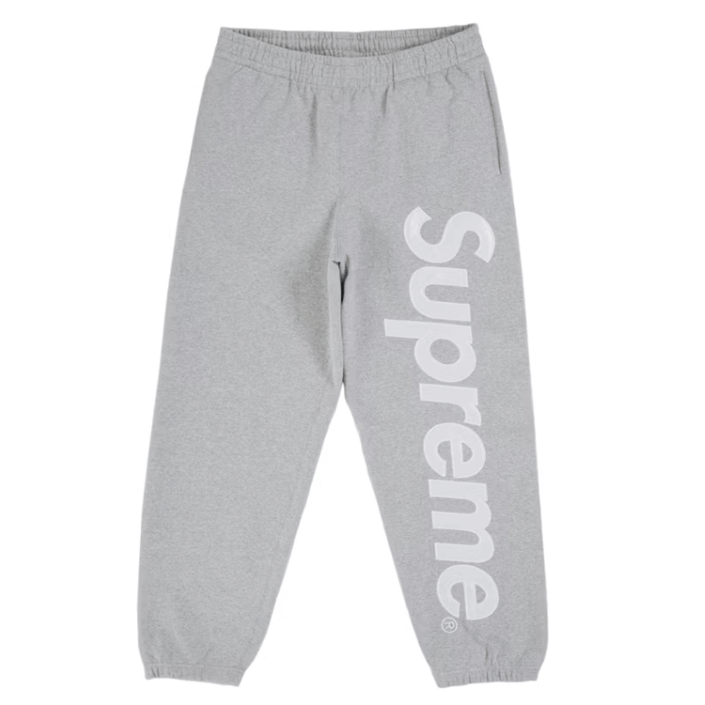 Supreme Satin Applique Sweatpant Grey