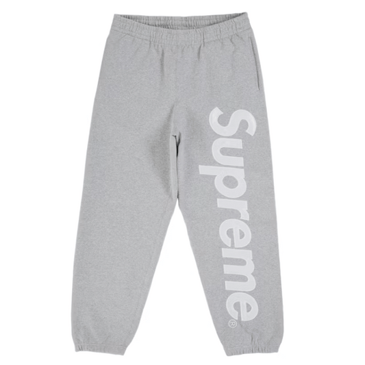 Supreme Satin Applique Sweatpant Grey