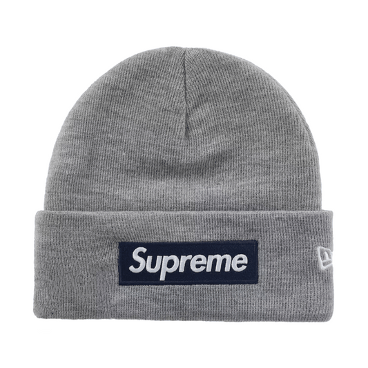 Supreme New Era Box Logo Beanie (FW25) Heather Grey
