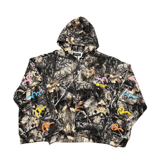 HMDD CAMO POCKET ZIP HOODIE
