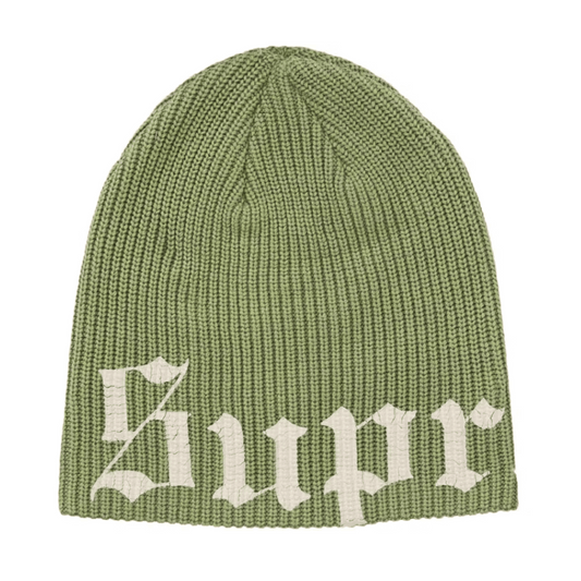 Supreme Old English Printed Beanie Green