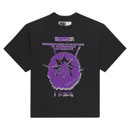 SP5DER FRANCE BLUR TEE BLACK