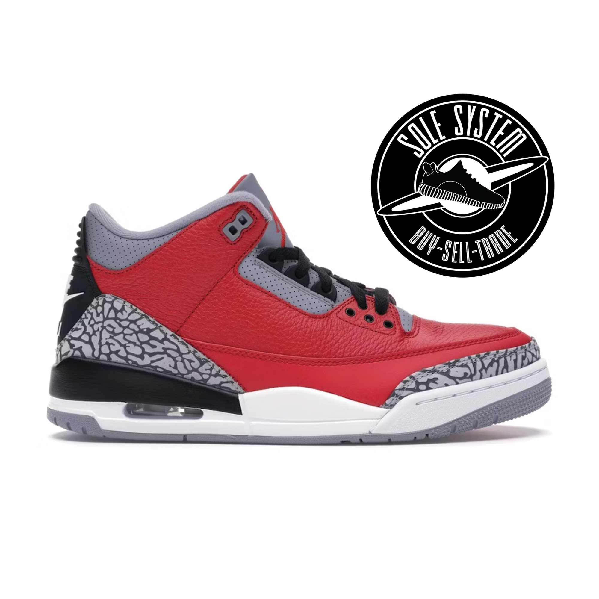 Jordan 3 Retro Fire Red Cement (Nike Chi)