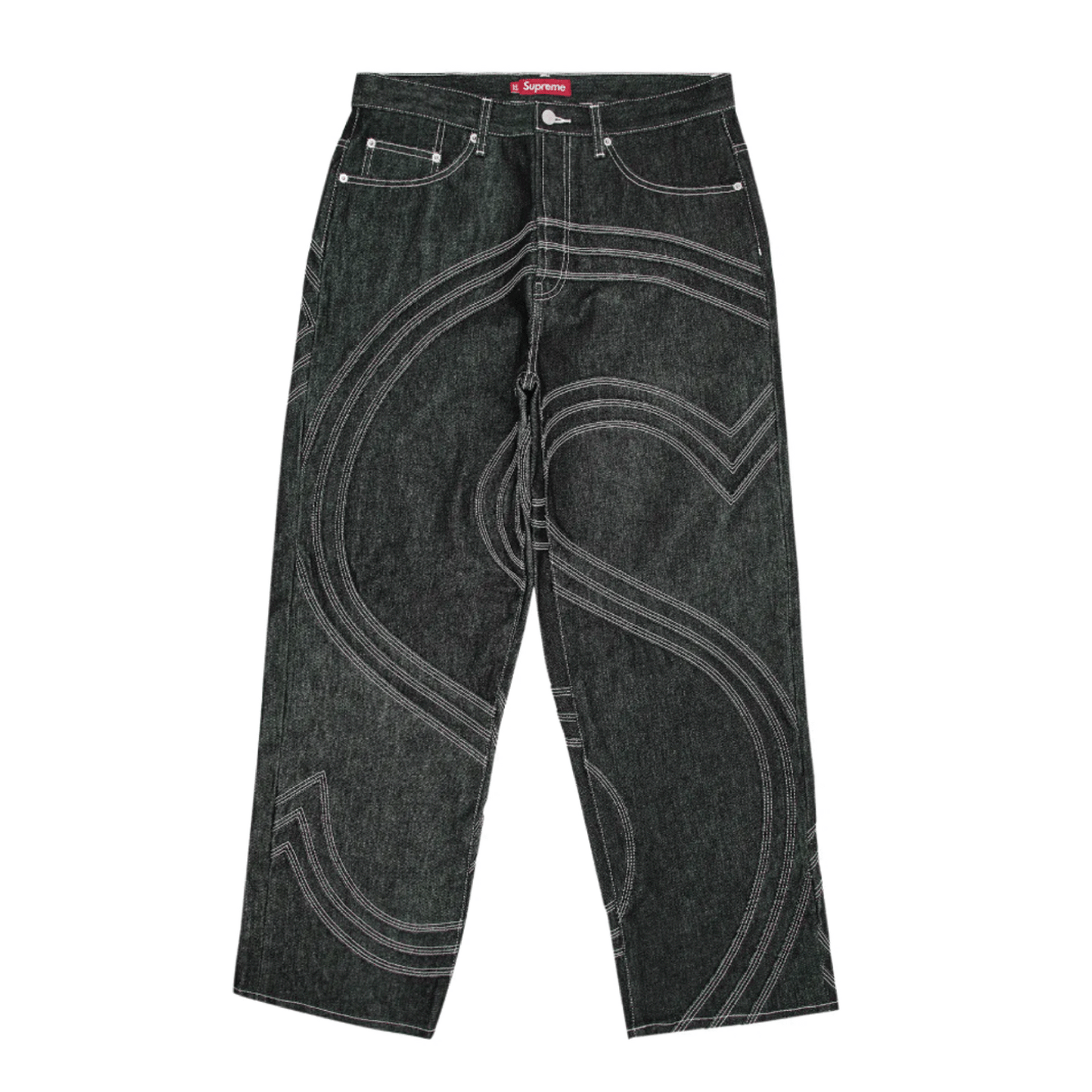 パンツ Supreme S Logo Rigid Baggy Jean Supreme S Logo Rigid Baggy Jean Black – Sole System