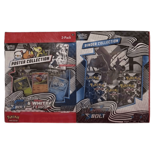 Pokémon Black Bolt & White Flare Poster Collection and Black Bolt Binder Collection Bundle (Sam's Club Exclusive)