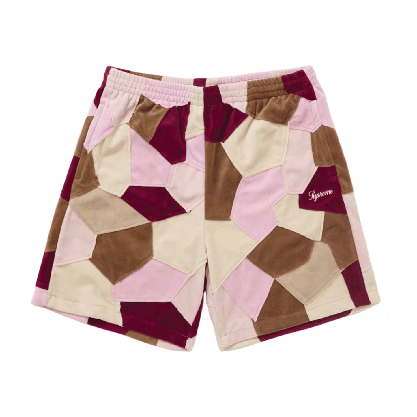 Supreme Patchwork Velour Short Tan