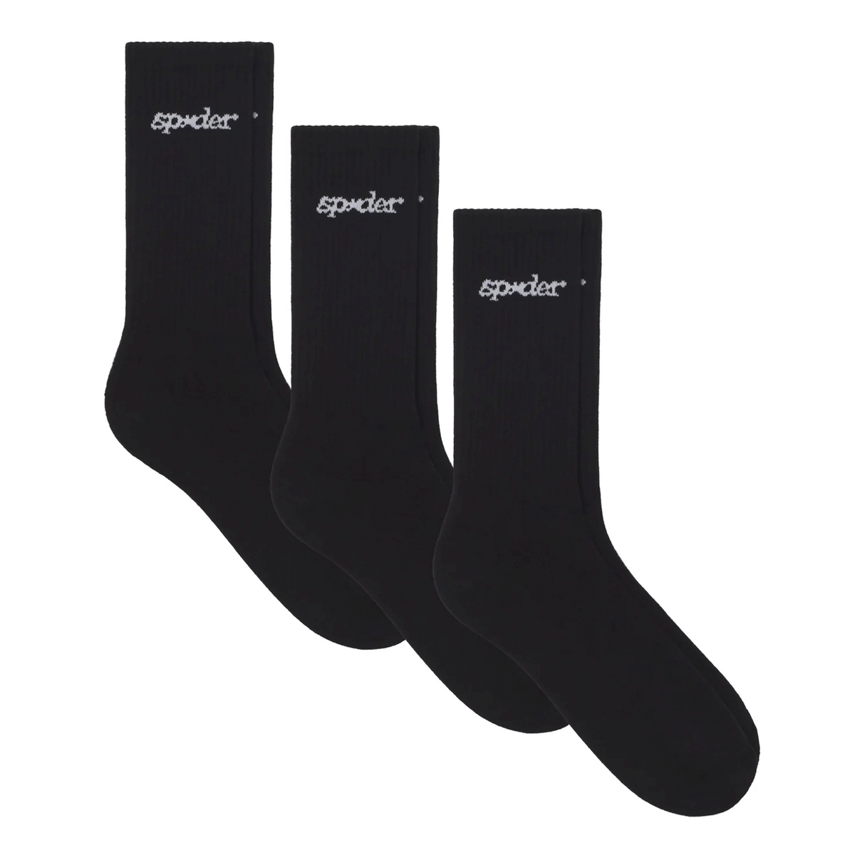 SP5DER V3 LOGO SOCK 3-PACK BLACK