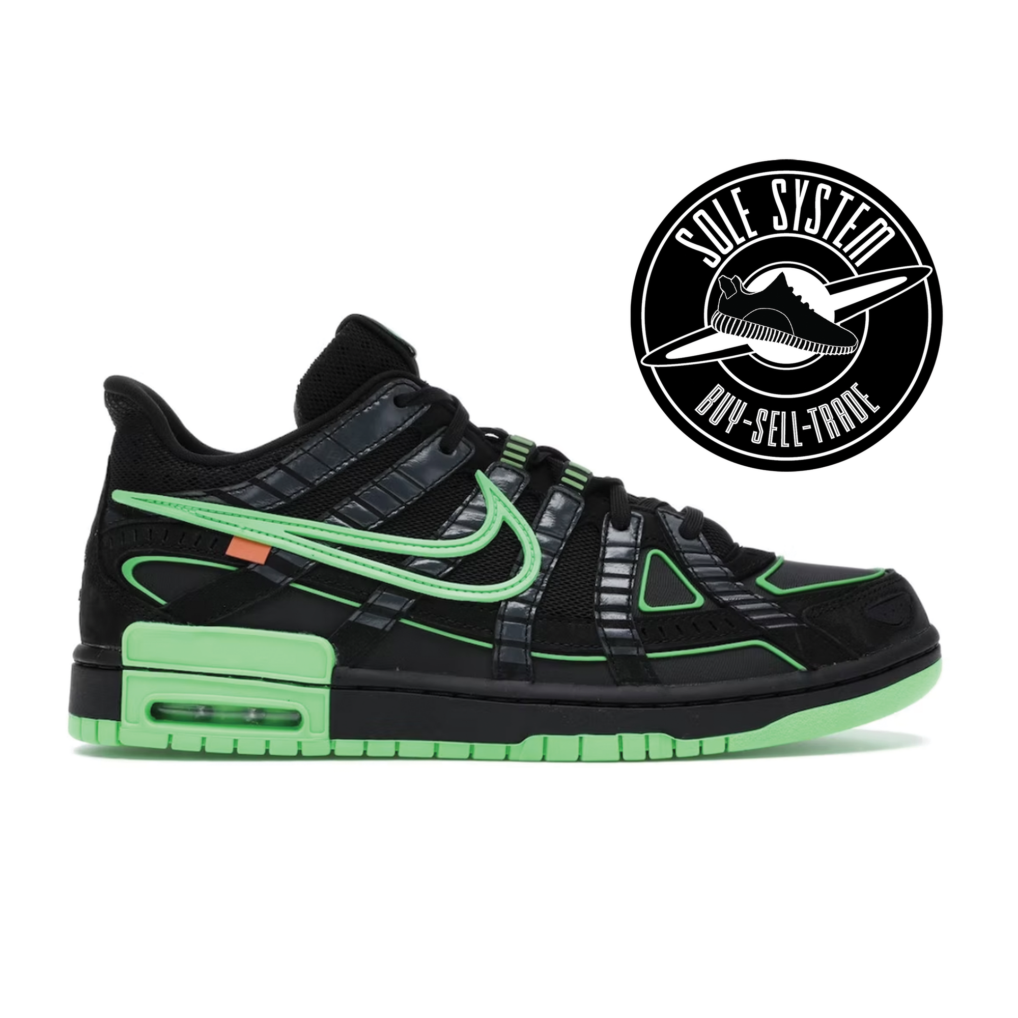 Nike Air Rubber Dunk Off-White Green Strike - Sole System