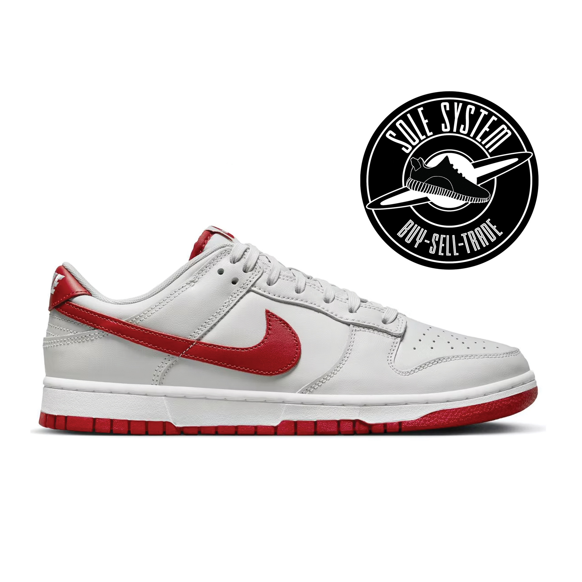 Nike Dunk Low Vast Grey/Varsity 2024 Red-White Size 11